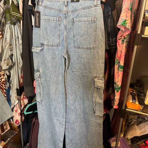 Blank NYC Blue Wide-Leg Distressed Jeans - Picture 2 of 4